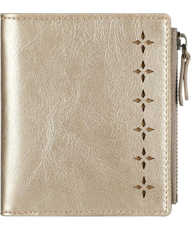 Lavemi Ultra Thin Small Compact Leather Womens Girls Wallets RFID Blocking Credit Card Holder for Women