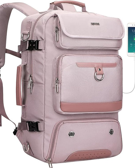 PIJUSHI Carry on Travel Backpack for Women Convertible Duffel Bag Backpack Large Luggage Rucksack Fit 16 Inch Laptop(PE039 Light Purple)