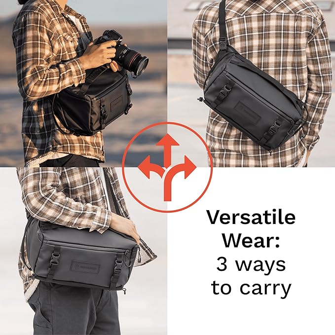 WANDRD ROGUE V1 9L Sling: Compact Camera Sling and Crossbody Bag with Fast Access, 3-Way Carry– Lightweight Everyday Bag Great for Travel, Photography, and Daily Use (Yuma Tan)