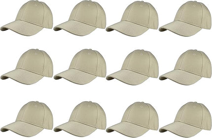 Gelante Plain Blank Baseball Caps Adjustable Back Strap Wholesale LOT 12 PC'S
