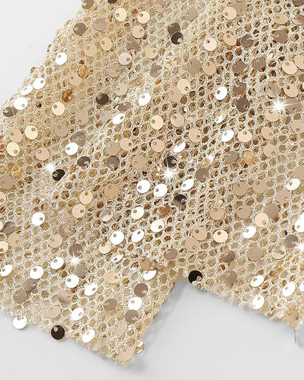BABEYOND Opera Gloves for Women - Long Fingerless Sequin Sparkling Glitter Gloves Tea Party Stretchy Adult Size Elbow Length