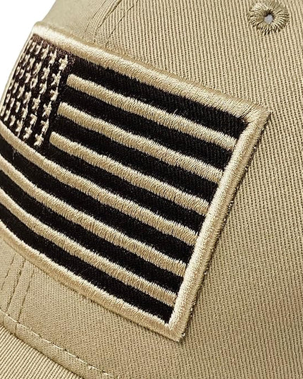 Roytrense Embroidered American Flag Unisex Baseball Cap (100% Cotton)