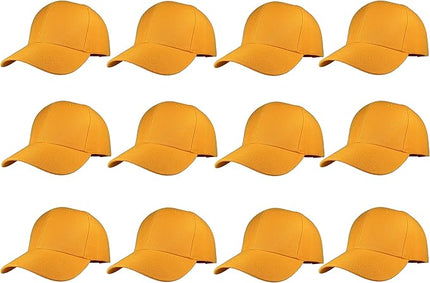 Gelante Plain Blank Baseball Caps Adjustable Back Strap Wholesale LOT 12 PC'S