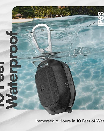 Keybudz for AirPods 4 Case with Lock - Fully Waterproof AirPods 4th Generation Case Cover - Keychain, Rugged Tough Protection, Hard Shell and Carabiner (Carbon Black)