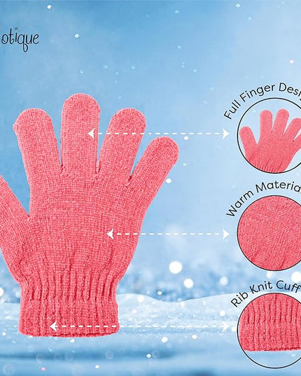 Motique Accessories Chenille Gloves Women Winter Magic Warm Gloves