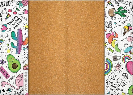 Passport Cover for Kids, Women and Men, Cute Travel Passport Holder (Unicorn Flamingo Pattern)