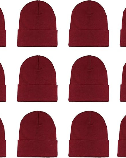 Gelante Unisex Beanie Cap Knitted Warm Solid Color and Multi-Color Multi-Packs
