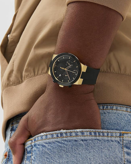 Movado Bold Fusion Men's Watch - Swiss Quartz Chronograph Movement, Silicone Strap - 5 ATM Water Resistance - Luxury Fashion Timepiece for Him - 44.50mm