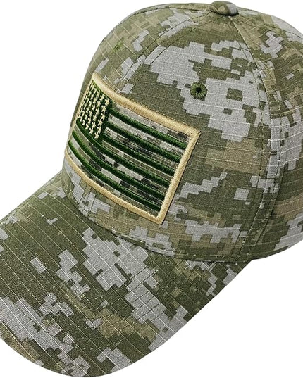 Roytrense Embroidered American Flag Unisex Baseball Cap (100% Cotton)