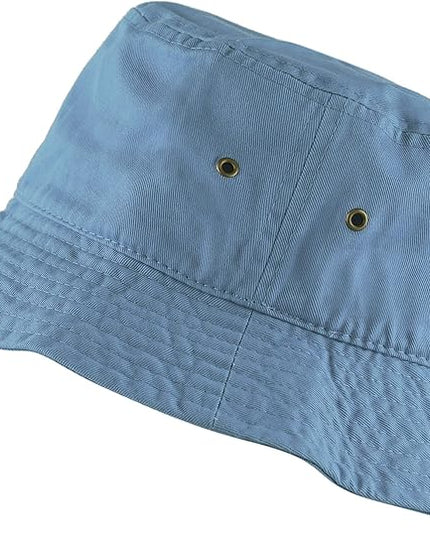 The Hat Depot Bucket Hat - Unisex 100% Cotton & Denim UPF 50 Packable Summer Travel Beach Sun Hat