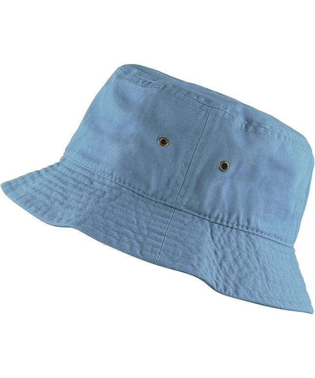 The Hat Depot Bucket Hat - Unisex 100% Cotton & Denim UPF 50 Packable Summer Travel Beach Sun Hat
