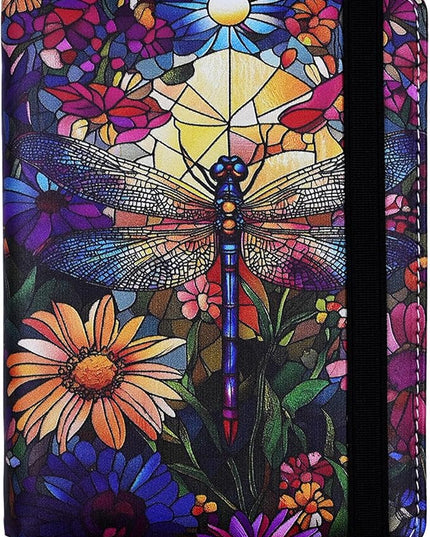 Passport Holder for Women and Men PU Leather Passport Cover for Travel (Dragonfly)