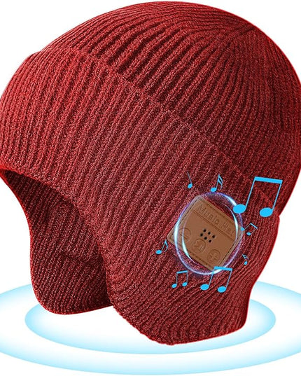 Bluetooth Beanie for Men Women, HD Stereo Sound Beanie with Headphones, Unique Tech Gifts for Men Husband Him Teen