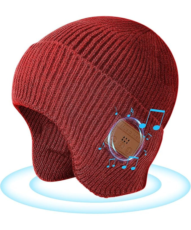 Bluetooth Beanie for Men Women, HD Stereo Sound Beanie with Headphones, Unique Tech Gifts for Men Husband Him Teen