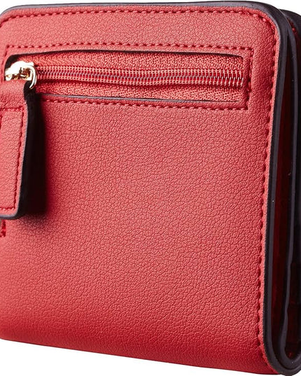 Toughergun Women’s Small Slim Leather Wallet with RFID Protection, Compact Bifold Mini Purse with Clear ID Window
