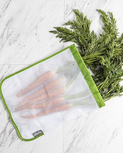 ChicoBag Reusable Produce Bag w/Drawstring Closure & Breathable Mesh | Perfect for Shopping, Travel, Organization | Eco-Conscious Vegetable & Fruit Storage Bags | 3 Blue, 3 Green (Pack of 6)