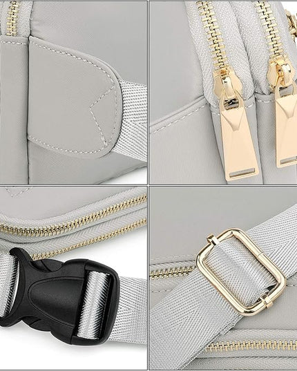 UTO Fanny Pack for Women Crossbody Trendy Fashion Belt Purse Chest Waist Hip Bumbag for Outdoor Shopping Travel Hiking