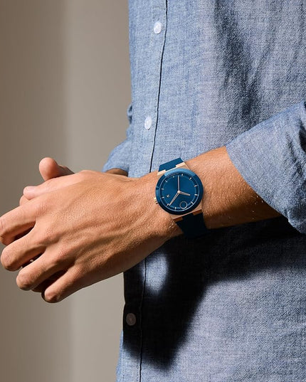 Movado Bold Fusion Men's Luxury Quartz Watch - Swiss Movement, Silicone Strap, Water Resistance 50 Meters (5ATM) - Classic Timepiece - Gift for Him - 42mm