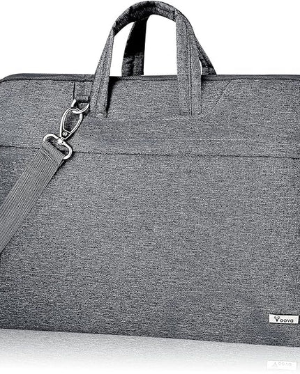 Voova Laptop Bag 13 14 Inch, Waterproof Computer Sleeve Carrying Case with Shoulder Straps & Handle Compatible with Macbook Air 13 M2/M3/M4, MacBook Pro 13/14, HP Dell Lenovo Chromebook 14, Grey