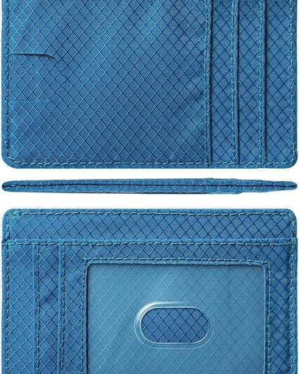Artpaxy Slim Wallet for Men & Women, Minimalist Front Pocket Card Holder for Travel, RFID Blocking, Water Resistant Nylon Wallet for ID & Cash & Credit Card