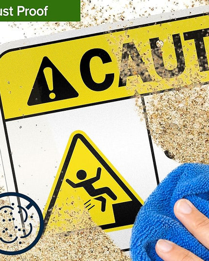 Caution Sudden Drop Off Sign, 12x18 Inches, 3M EGP Reflective .063 Aluminum, Fade Resistant, Made in USA by My Sign Center