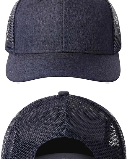 TSSGBL 2 Pack Snapback Trucker Baseball Hats Mesh Back Adjustable Blank Ball Caps for Men Women