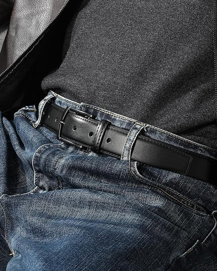 Men's Belt 2Pack Genuine Leather Belt for Men Dress Casual Golf Jeans Pants 1 3/8"