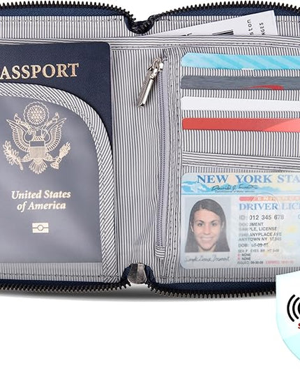 Travelon RFID Blocking Passport Zip Wallet