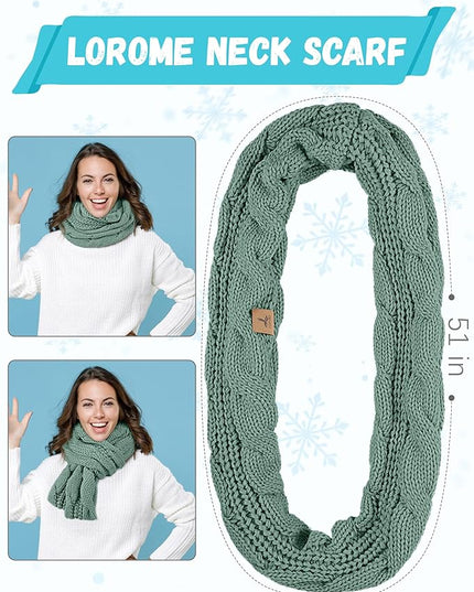 Winter Beanie Hat Scarf Gloves, Warm Fleece Knit Hats Touch Screen Gloves Neck Scarf Set Winter Gifts for Unisex Adult