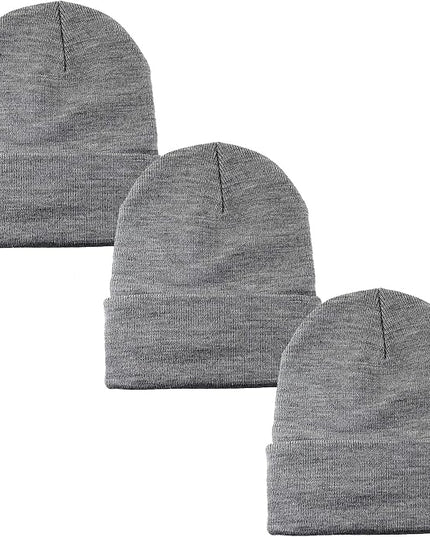 Gelante Unisex Beanie Cap Knitted Warm Solid Color