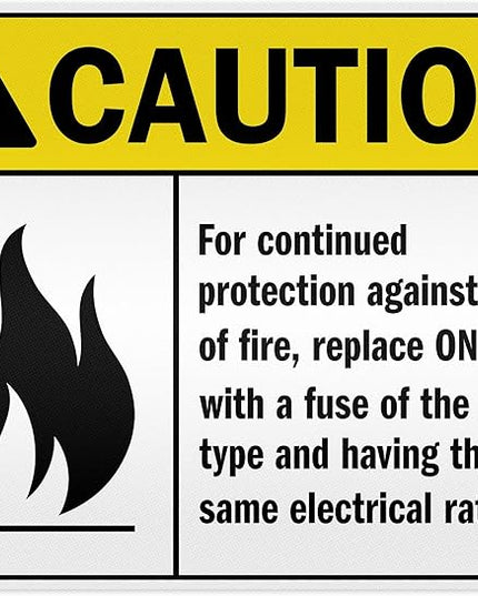 Warning For Continued Protection Against Risk Of Fire Replace Sign, 24x30 Inches, 3M EGP Reflective .080 Aluminum, Fade Resistant, Made in USA by My Sign Center