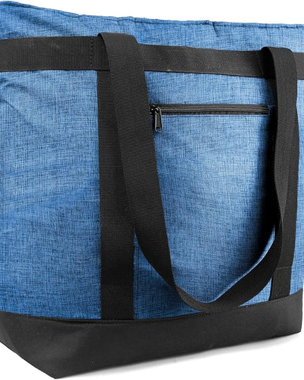 BeeGreen Cooler Bag Soft Leakproof Insulated Tote with Zipper for Beach Travel Grocery