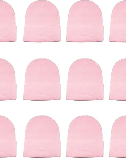 Gelante Unisex Beanie Cap Knitted Warm Solid Color and Multi-Color Multi-Packs