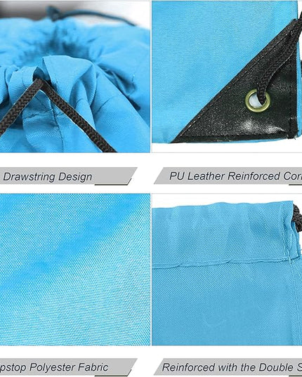 BeeGreen Drawstring Backpack Bags 20,30,50 Packs Reflective String Bags for Gym Sport Trip Cinch Sack DIY for Women Men