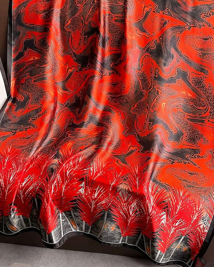 Fashion Scarves Scarf 100% Silk Feeling Scarf Silk Like Scarves Long Lightweight Sunscreen Shawls for Women
