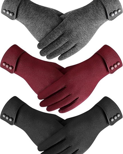 Clothirily Winter Gloves for Women, Touchscreen Texting Winter Gloves Women, Fleece Lined Warm Winter Glove for Cold Weather