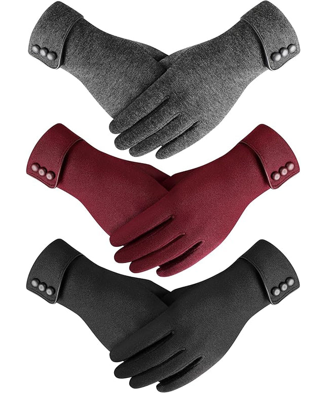 Clothirily Winter Gloves for Women, Touchscreen Texting Winter Gloves Women, Fleece Lined Warm Winter Glove for Cold Weather