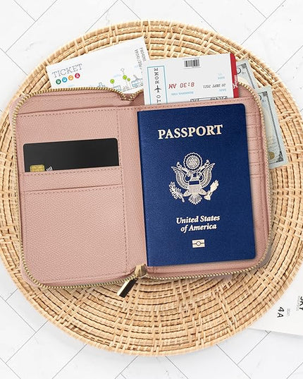 Beautiful Passport Holder for Travel with Wristlet Strap - All-in-One Wallet for Women with Card Slots and Tassel Keychain - Perfect Case to Keep Your Travel Documents Organized & Safe