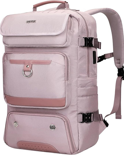 PIJUSHI Carry on Travel Backpack for Women Convertible Duffel Bag Backpack Large Luggage Rucksack Fit 16 Inch Laptop(PE039 Light Purple)