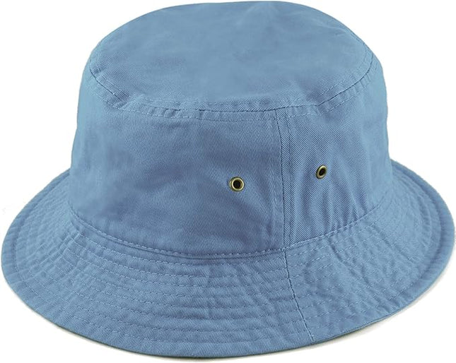 The Hat Depot Bucket Hat - Unisex 100% Cotton & Denim UPF 50 Packable Summer Travel Beach Sun Hat