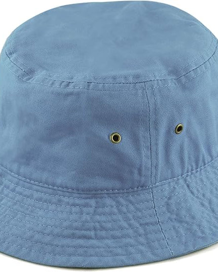 The Hat Depot Bucket Hat - Unisex 100% Cotton & Denim UPF 50 Packable Summer Travel Beach Sun Hat