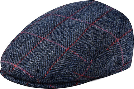 FEINION Men's Wool Tweed Newsboy Ivy Cap Gatsby Golf Flat Hat
