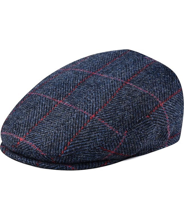 FEINION Men's Wool Tweed Newsboy Ivy Cap Gatsby Golf Flat Hat