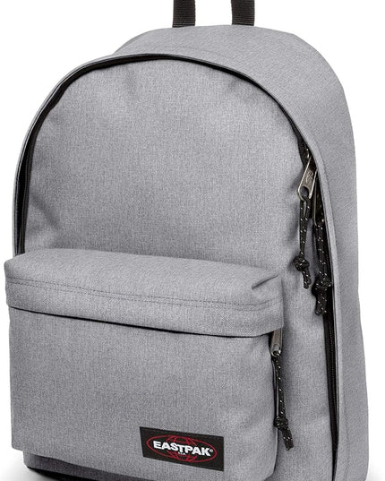 EASTPAK Out Of Office – 31L Backpack with Dual Compartments, 16” Laptop Sleeve, Security Pocket, Bottle Holder & Air Mesh Straps, Sunday Grey