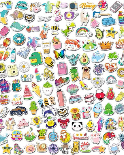 300 PCS Cute Stickers Vsco Stickers for Water Bottles Waterproof Cute Stickers for Kids Teens Girls Aesthetic Vinyl Stickers for Water Bottles Flask Phone Laptop Skateborad Stickers, Sticker Pack