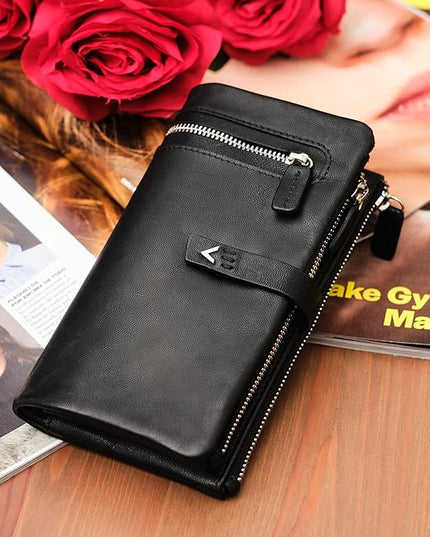 Lavalen® Purses for Women Genuine Soft Leather Wallet - Leather Wallet for Women - Ladies Purse Handmade with RFID Wallet- Womens Purse Perfect for Gift