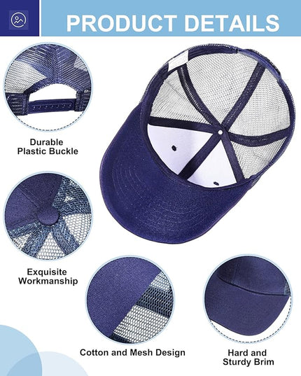 Coume Mesh Trucker Hats Bulk Sublimation Blank DIY Baseball Unisex Caps for Business Embroidery Sport Party Gift