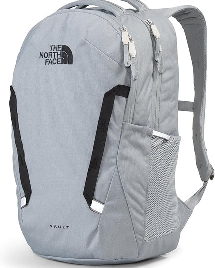 The North Face Vault Everyday Laptop Backpack - Commuter Travel Bag, Water-Repellent Finish, Spacious Compartment, Mid Grey Dark Heather/TNF Black-NPF, One Size