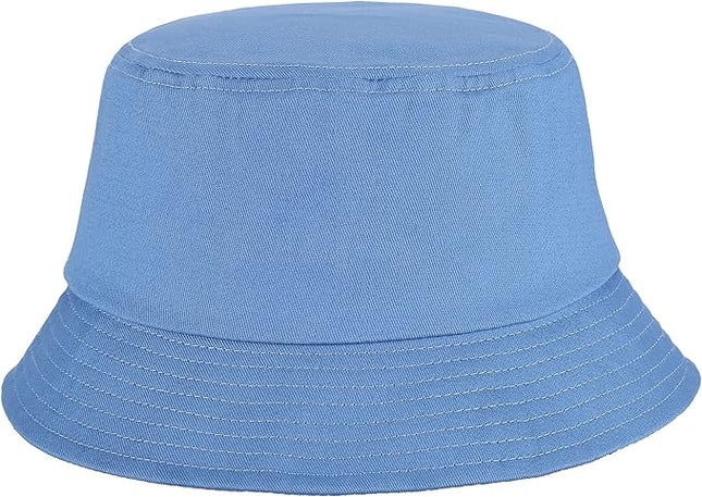 Umeepar Unisex Cotton Packable Bucket Hat Sun Hat Plain Colors for Men Women