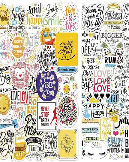 200 PCS Motivational Stickers, Affirmation Positive Quote Stickers, Waterproof Vinyl for Laptop Journal Scrapbook, Teens Adults Kids